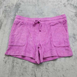 Time And Tru Shorts Womens XL (16-18) Purple French Terry Pull-On Summer Beach - Picture 1 of 10