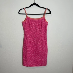 Ann Taylor LOFT Pink Floral Mini Dress Sleeveless Babydoll y2k chic  2P retro - Picture 1 of 6