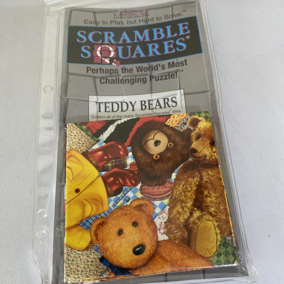 B Dazzle Scramble Cuadrados Osos de Peluche Desafiante Puzzle con 9 Cuadrados Completo Foto 1 de 2