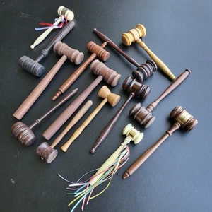 Vtg Gavel Lot (15) Various Styles Colors Judge Courtroom Antique SEE - Picture 1 of 5