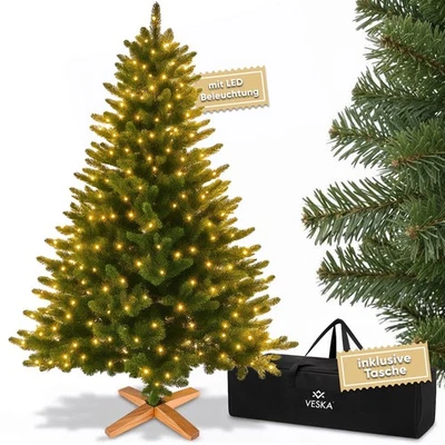 Albero di Natale Premium Artificiale 140-180cm Abete Nordmann, Albero di Natale Supporto in Legno - Immagine 1 di 4