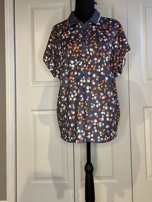 Polo de golf Pickleball Callaway Opti-Dri para mujer, camisa con estampado floral, talla XL Foto 1 de 4