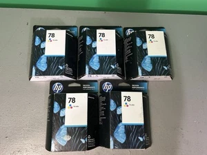 (5) HP 78 Tri-Color C6578DN Genuine Ink Print Cartridge Lot New Sealed Exp. 2016 - Picture 1 of 14