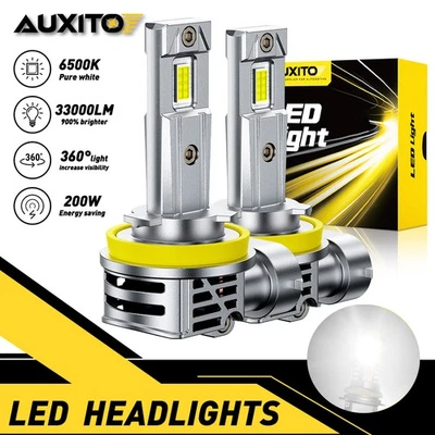 Auxito H11 LED Bulbs Conversion Kit Low Beam 6500K Xenon White Headlight Canbus - Image 1 of 4