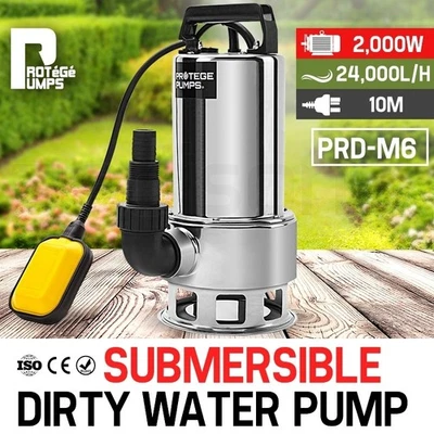 PROTEGE 2000W Submersible Dirty Water Pump Bore Tank Well Steel Automatic - image 1 of 4
