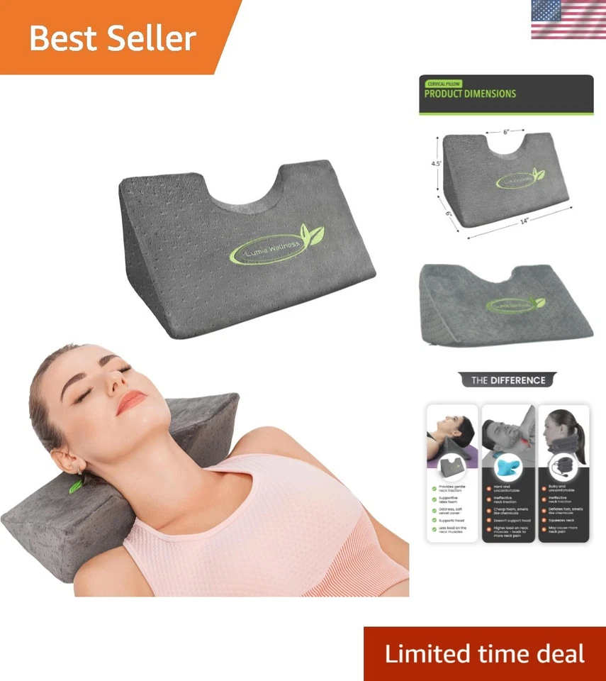 Cervical Traction Chiropractic Wedge Pillow Neck and Shoulder Pain Relief