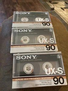 Paquete de 3 cintas de casete Sony UX-S 90 tipo II 90 minutos de alto sesgo 3 nuevas selladas - Imagen 1 de 4