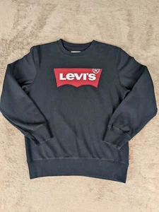 Levi's Black Crew Neck Sweater Youth Medium 10-12 Yrs Chest 34-35" EUC - Picture 1 of 14