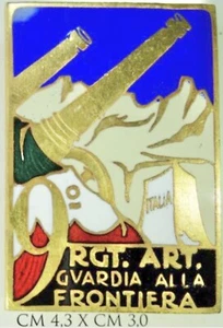 GUARDIA ALLA FRONTIERA DISTINTIVO 9° RGT G.A.F. REGIO ESERCITO PROD. F.M.LORIOLI - Foto 1 di 2