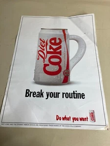 Diet Coke Coca Cola Promo Merchandise Soft Drink Ephemera 1990s 59x42cm Poster - Picture 1 of 6
