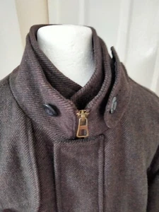 Jacke Wollmischung gefüttert Taschen braun/grau Größe XL sehr guter Zustand - Bild 1 von 12