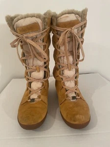 Timberland Parkin Tan Suede Puffer 19638 Tall Winter Boots Women’s 10M de - Picture 1 of 6