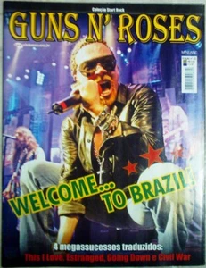 GUNS N' ROSES WELCOME TO BRAZIL MAGAZINE POSTER #22 4 LYRICS SUPER POSTER! - Picture 1 of 1