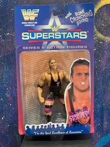 1996 JAKKS Pacific WWF Superstars Series 2 Owen Hart bonecrunching action figure - Picture 1 of 5