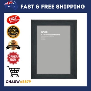 Certificate Frame - A3, Black Photo Picture Frame Art Work Display Frame Sturdy - Picture 1 of 1
