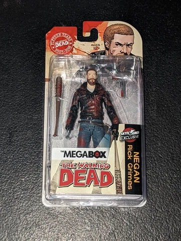 The Walking Dead Negan Rick Grimes Action Figure McFarlane Blood Ver. Sealed Cover