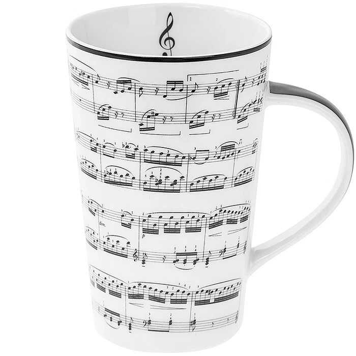  Making Music Notes Latte Mug Tall  Coffee Cup Fine China Gift Boxed  - Image 1 of 1