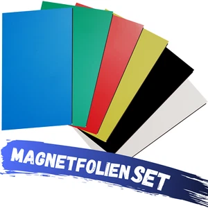 Magnetfolie Magnetband PVC Beschreibbar Magnettafel Folien Set 6 Farben Bunt - Bild 1 von 6