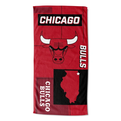 Northwest NBA Chicago Bulls State Line Beach Towel Cover