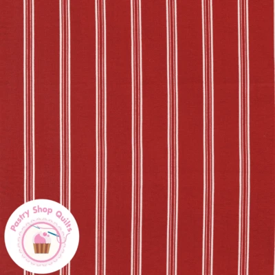 Moda RED WHITE GATHERINGS 49194 13 Red Stripes PRIMITIVE GATHERINGS Quilt Fabric - Image 1 of 4