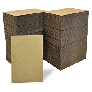 200 Packs 4x6 Inch Corrugated Cardboard Sheets, Premium Corrugated Pads Cardb... - Picture 1 of 6