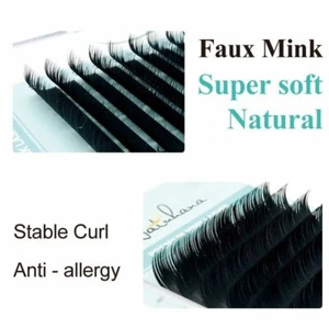 16Rows B C D Curl Premium Eyelash Extension Natural False Lashes - Picture 1 of 11