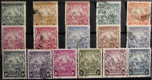1938-47 BARBADOS #193-201A: F/VF Used 'Seal of the Colony' - Complete set of 16 - Picture 1 of 2