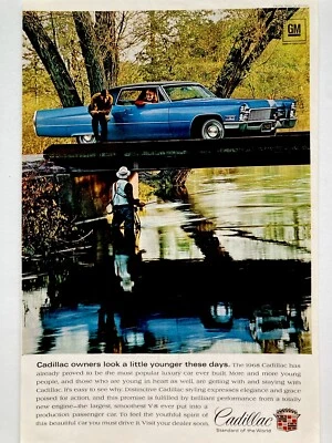 1968 Cadillac купе DeVille печатная реклама синий рыбак - Изображение 1 из 2