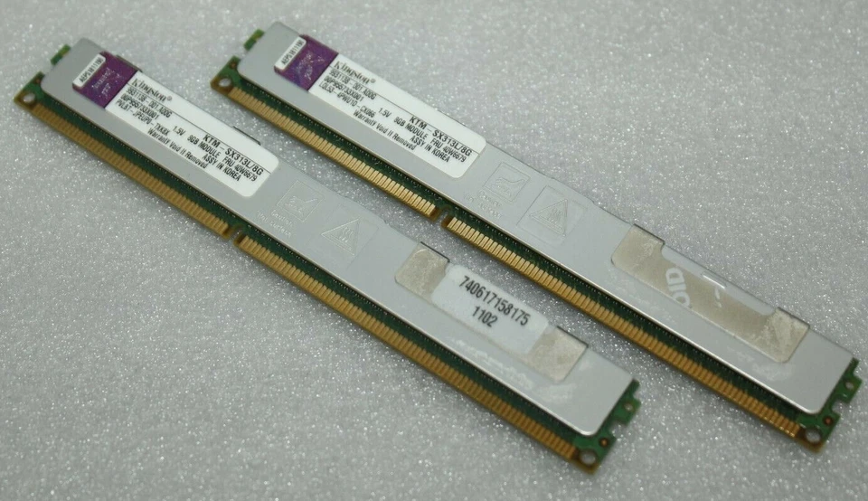 Kingston 16GB (2X8GB) PC3-10600 DDR3 ECC Server Memory Ram KTM-SX313L-8G 40W6679 - Image 1 of 1