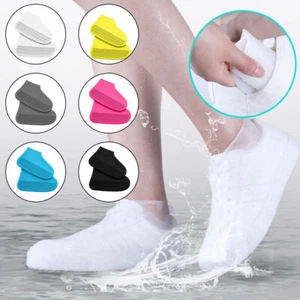 Rain Protector Reusable Silicone Overshoes Waterproof Shoes Cover Boot Outdoor - Picture 1 of 30