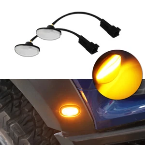 LED Front Amber Side Marker Fender Light Lamp Clear For 2010-2014 Ford Raptor - Picture 1 of 8