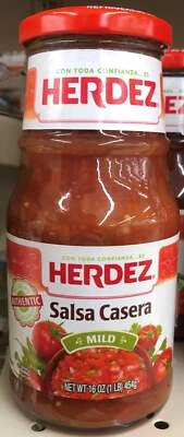 Herdez Salsa Suave Casera 16 OZ Tarro Dip Relish Pimienta Taco Chip Foto 1 de 3