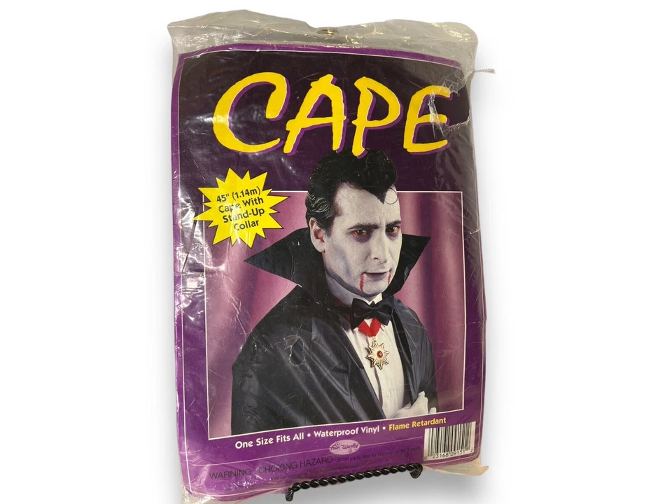 De Colección Fun world 45" Capa Negra con Cuello Alto Disfraz de Halloween Nuevo Vampiro Foto 1 de 1