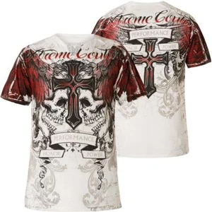 Nueva Camiseta Xtreme Couture by Affliction Para Hombre Carnívoro Blanca Motociclista Camiseta S-4XL - Imagen 1 de 3