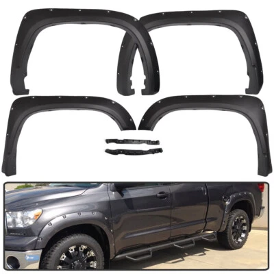4PCS Pocket Rivet Wheel Fender Flares Black Fit For 2014-2020 Toyota Tundra  Foto 1 de 4