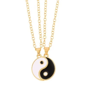Freundschaftskette Yin und Yang Partner Kette Freundschaft Anhänger Liebe Mantra - Bild 1 von 5