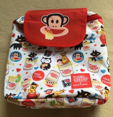 PAUL FRANK and CUP NOODLES Tote Bag • Red & White  • Cartoon • NEW w/ Tag Foto 1 de 4