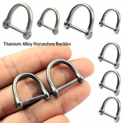 D Shape Buckles Titanium Alloy Carabiner Shackle Key Ring  Outdoor Accessories • 3.10€