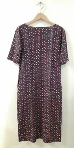 Marimekko Navy Red Unikko Print Dress Size M - Picture 1 of 16