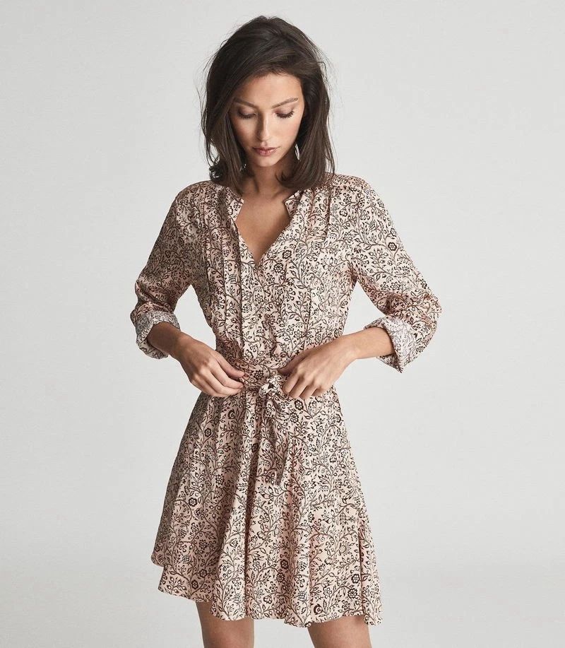 Reiss Billie Paisley Printed Mini Dress Size UK 10 £188.00 - Image 1 of 4