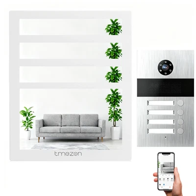 WLAN 2MP Video Türsprechanlage 1-4 Familienhaus Video Sprechanlage Touchscreen - Bild 1 von 4