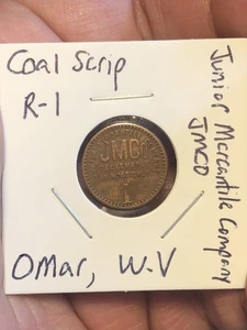 Ficha comercial Coal Scrip - Junior Mercantile Co - Omar, WV - Imagen 1 de 6