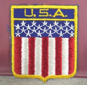 NEW USA Army Navy Marine Military Sew On American Flag Crest Patch 2-7/8" x 2.5" - Picture 1 of 3