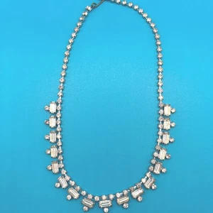 Vintage Sparkling Rhinestone Choker Necklace Glamorous Crystal Bridal Statement - Picture 1 of 6