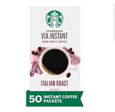Starbucks VIA Instant Coffee, Dark Roast 0.11 Ounce (Pack of 50)  - Image 1 of 4