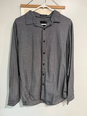 Men’s Tavik Striped Long Sleeve Button Up Shirt Medium Dark Grey - Image 1 of 4