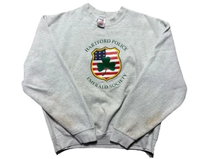 Vintage Fruit of the Loom USA Made XL Hartford Police Emerald Society Sweatshirt - Picture 1 of 11