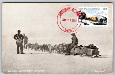 #3235 Klondike Gold Rush Maxi Card on Vintage Real Photo Postcard - Image 1 of 2