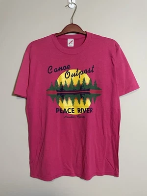 Camiseta De Colección Canoa Outpost Peace River Talla Grande Puntada Única Naturaleza (A582) Foto 1 de 4