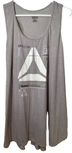 Camiseta sin mangas REEBOK Legend Singlet Entrenamiento 2XL XXL Plateada Brezo Entrenamiento Delgada - Imagen 1 de 13
